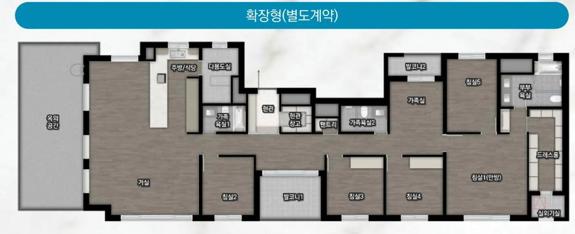 1단지 166P 확장형 평면도